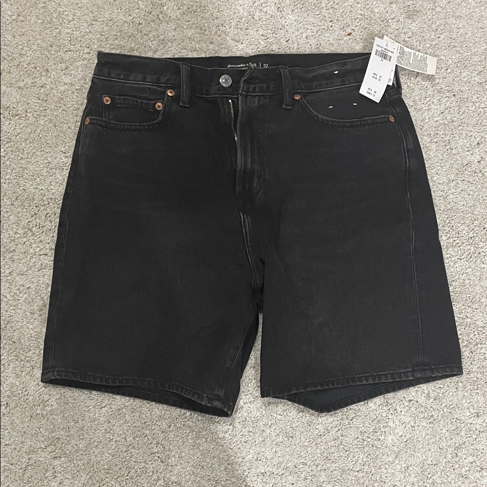 Abercrombie Men's Dark Denim Jean Shorts